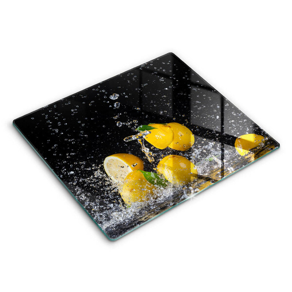 Decorativ placă sticla protectie aragaz Fructe suculente de lămâie 60x52 cm