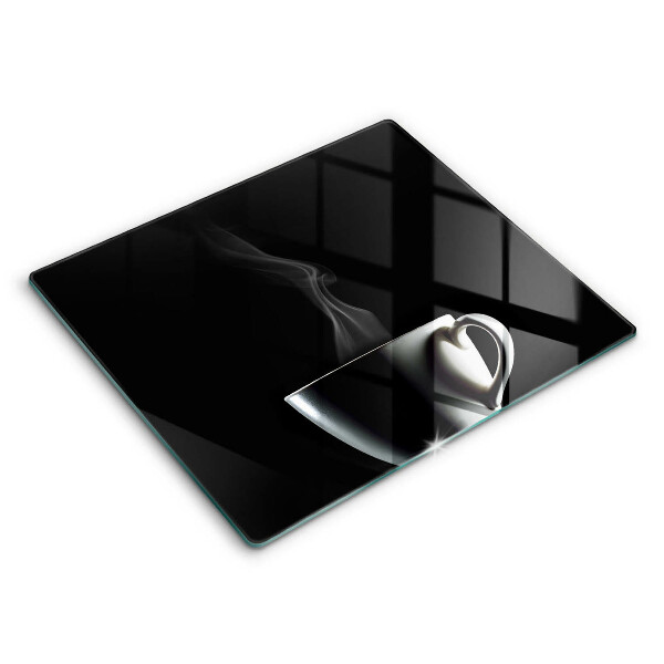 Decorativ placă sticla protectie aragaz O ceașcă de ceai 60x52 cm