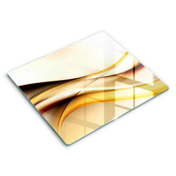 Decorativ placă sticla protectie aragaz Linii abstracte de fum 60x52 cm
