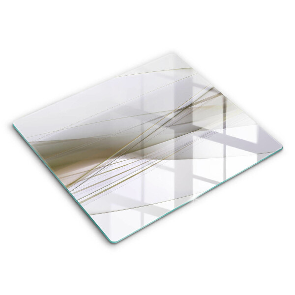 Decorativ placă sticla protectie aragaz Design de linii abstracte 60x52 cm