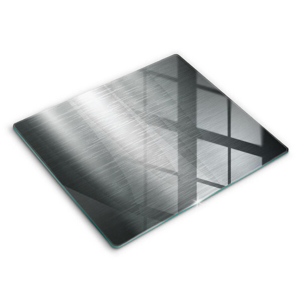 Decorativ placă sticla protectie aragaz Textură metalică 60x52 cm