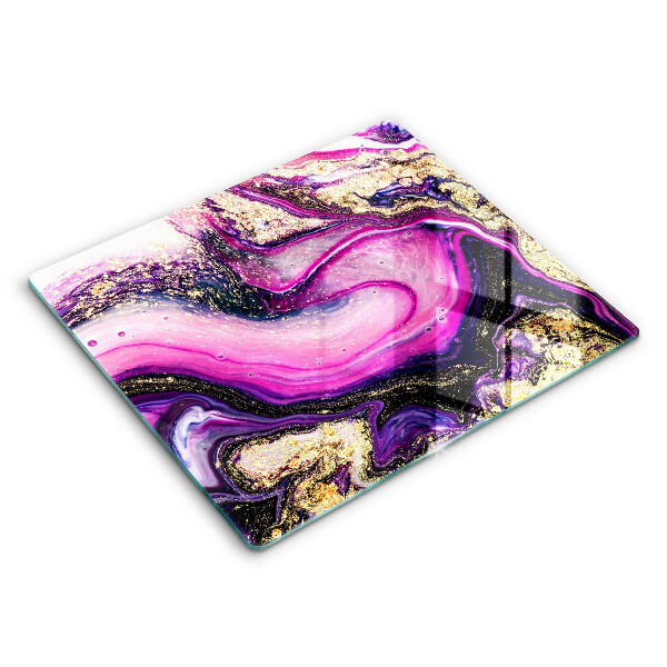 Decorativ placă sticla protectie aragaz Design abstract auriu 60x52 cm