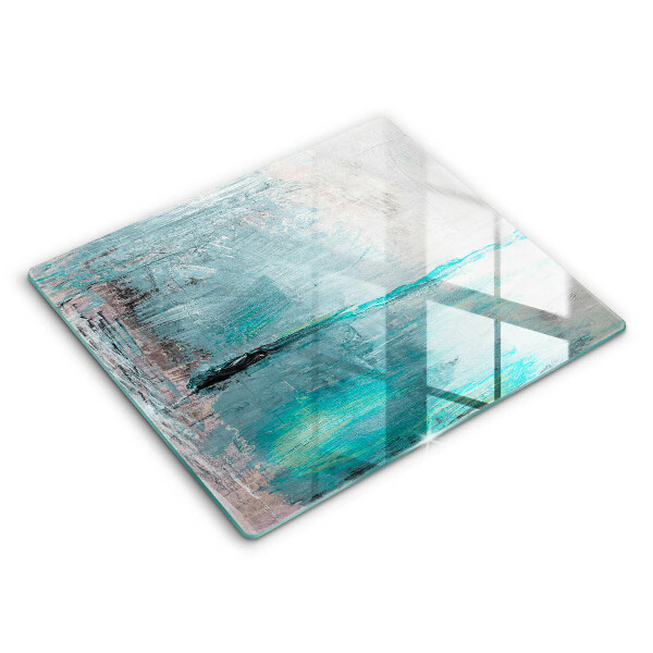 Decorativ placă sticla protectie aragaz Vopsea abstractă de fundal 60x52 cm