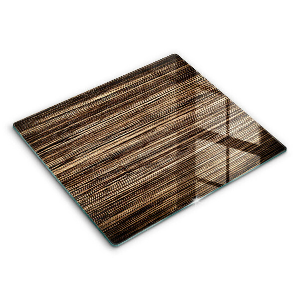 Decorativ placă sticla protectie aragaz Textură lemn 60x52 cm