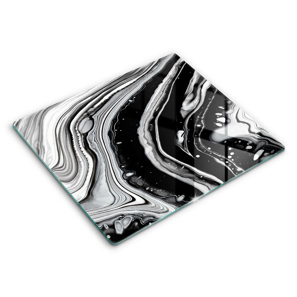 Decorativ placă sticla protectie aragaz Abstracție de cerneală 60x52 cm