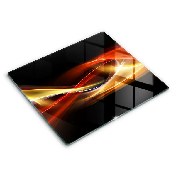 Decorativ placă sticla protectie aragaz Fum și lumină abstracte 60x52 cm