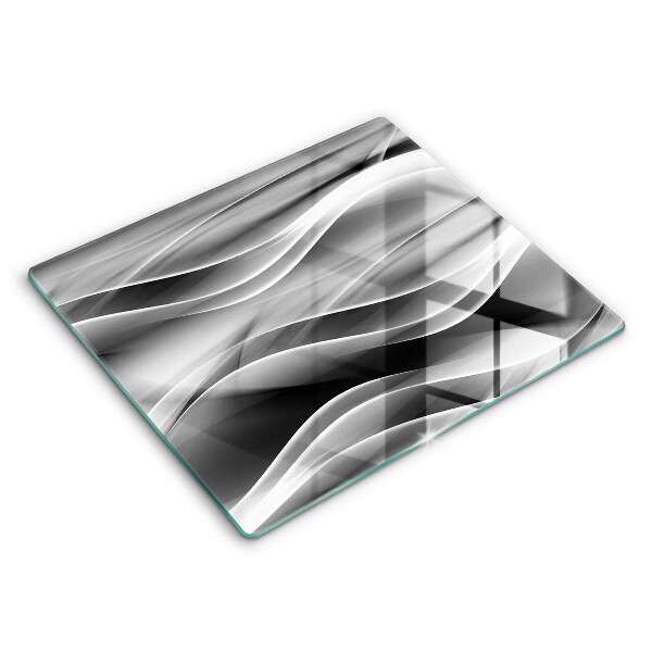 Decorativ placă sticla protectie aragaz Linii moi abstracte 60x52 cm
