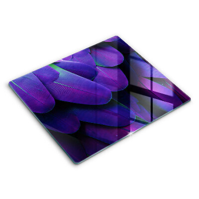 Decorativ placă sticla protectie aragaz Pene neon 60x52 cm 
