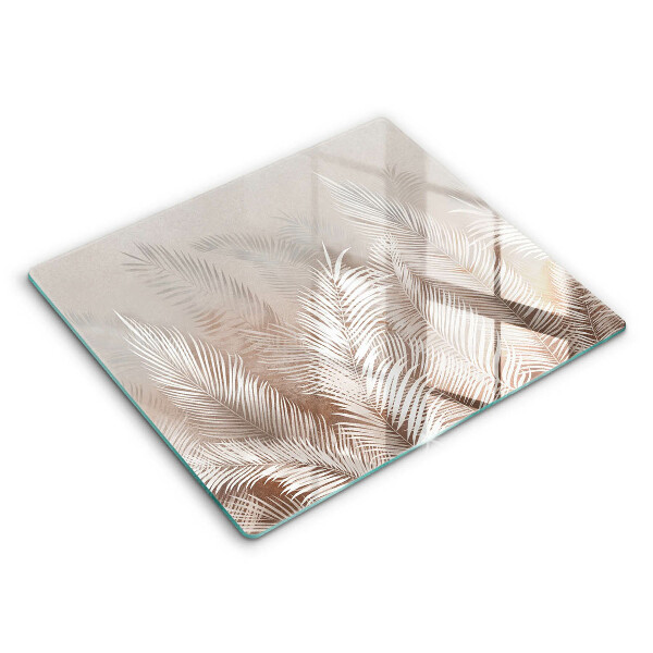 Decorativ placă sticla protectie aragaz Plante cu frunze Boho 60x52 cm 