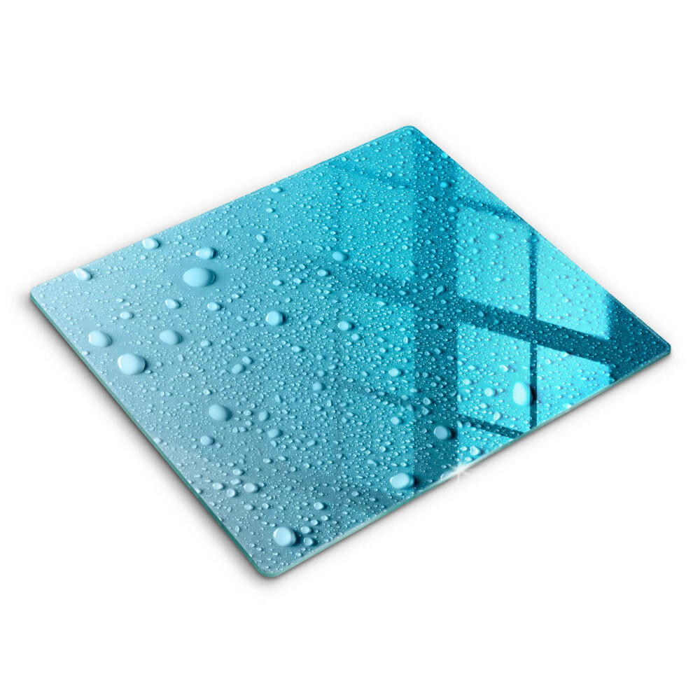 Decorativ placă sticla protectie aragaz Picături de apă 60x52 cm 