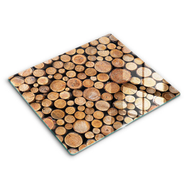 Decorativ placă sticla protectie aragaz Trunchiuri de copaci 60x52 cm