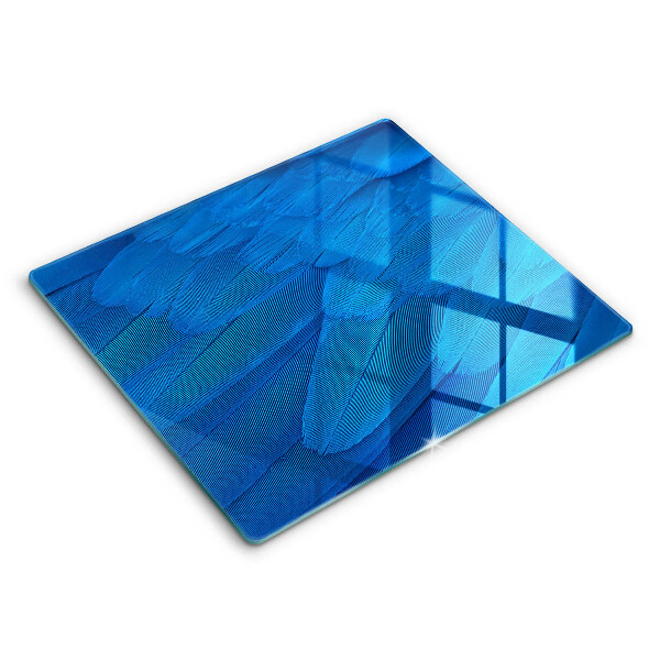 Decorativ placă sticla protectie aragaz Pene de pasăre 60x52 cm