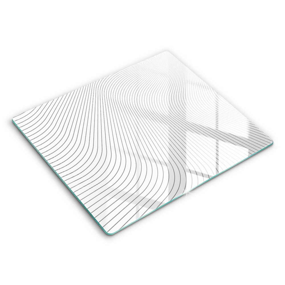 Decorativ placă sticla protectie aragaz Model de linie modern 60x52 cm 