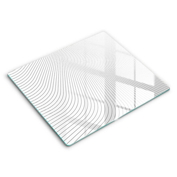 Decorativ placă sticla protectie aragaz Model de linie modern 60x52 cm