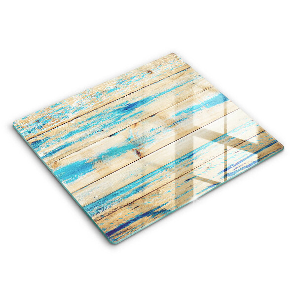 Decorativ placă sticla protectie aragaz Scânduri de lemn retro 60x52 cm