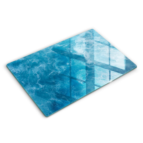 Modern placă din sticla protectie perete bucatarie Apă albastră 80x52 cm