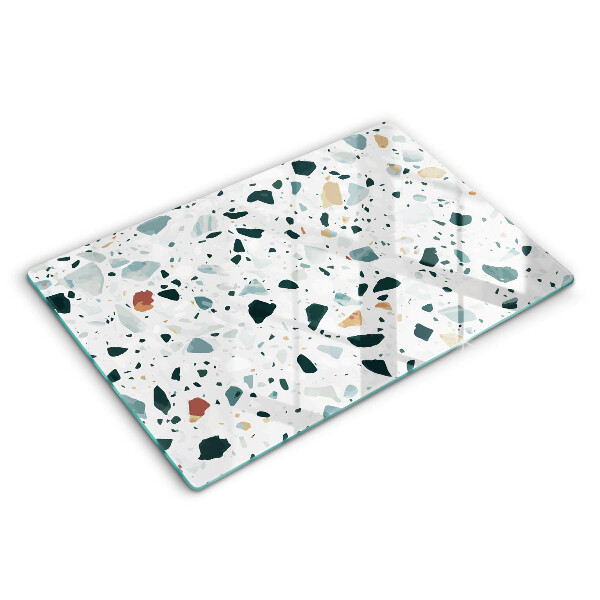 Modern placă din sticla protectie perete bucatarie Gresie deschisă la culoare 80x52 cm