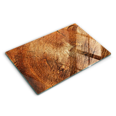 Modern placă din sticla protectie perete bucatarie Inelele de lemn ale copacilor 80x52 cm