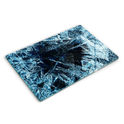 Modern placă din sticla protectie perete bucatarie Structură de gheață ascuțită 80x52 cm