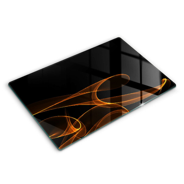 Modern placă din sticla protectie perete bucatarie Linii abstracte 80x52 cm