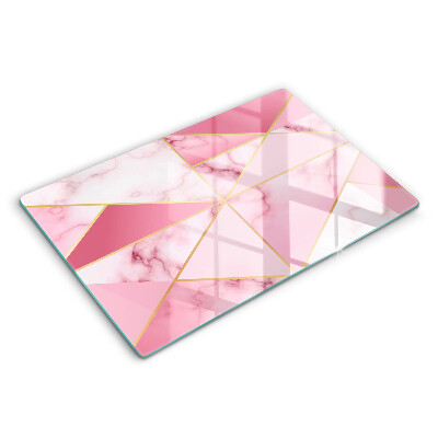 Modern placă din sticla protectie perete bucatarie Marmură geometrică 80x52 cm