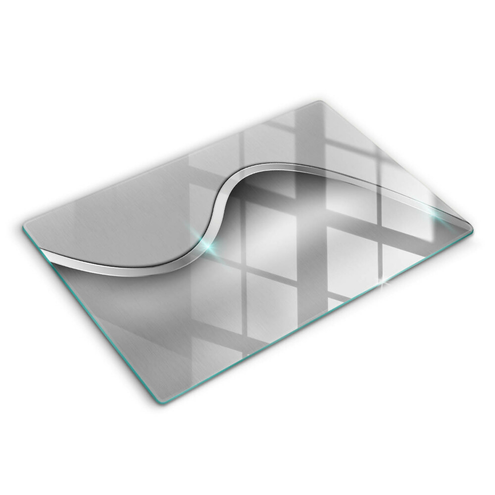 Modern placă din sticla protectie perete bucatarie Abstracție metalică 80x52 cm