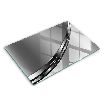 Modern placă din sticla protectie perete bucatarie Abstracție metalică 80x52 cm