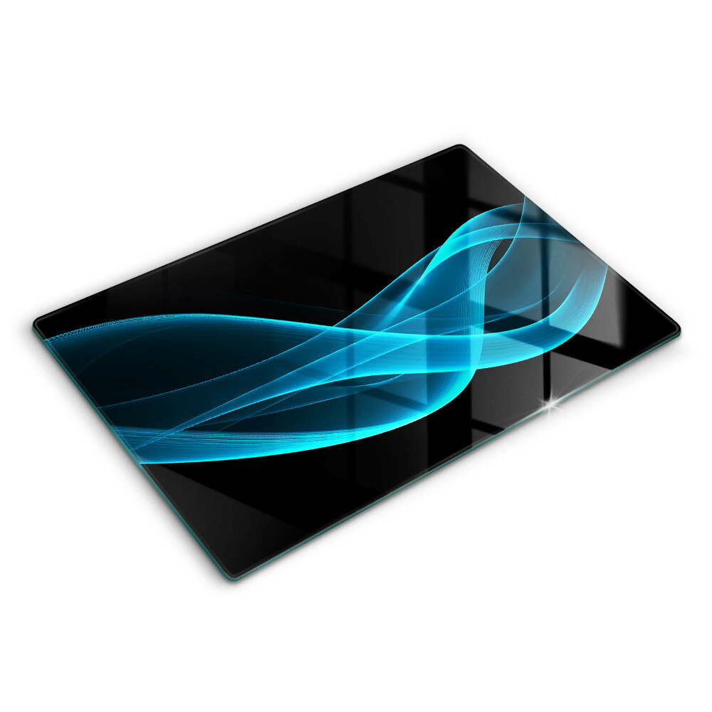 Modern placă din sticla protectie perete bucatarie Abstracție albastră 80x52 cm