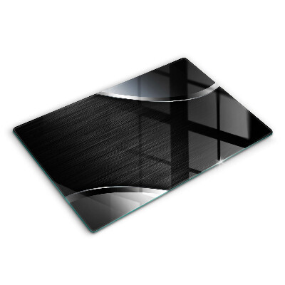 Modern placă din sticla protectie perete bucatarie Abstracție metalică 80x52 cm