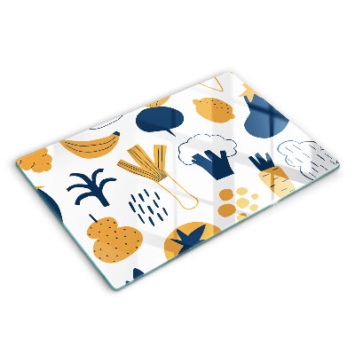Modern placă din sticla protectie perete bucatarie Ilustrație alimentară 80x52 cm