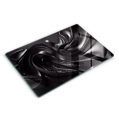 Modern placă din sticla protectie perete bucatarie Abstracție masă neagră 80x52 cm