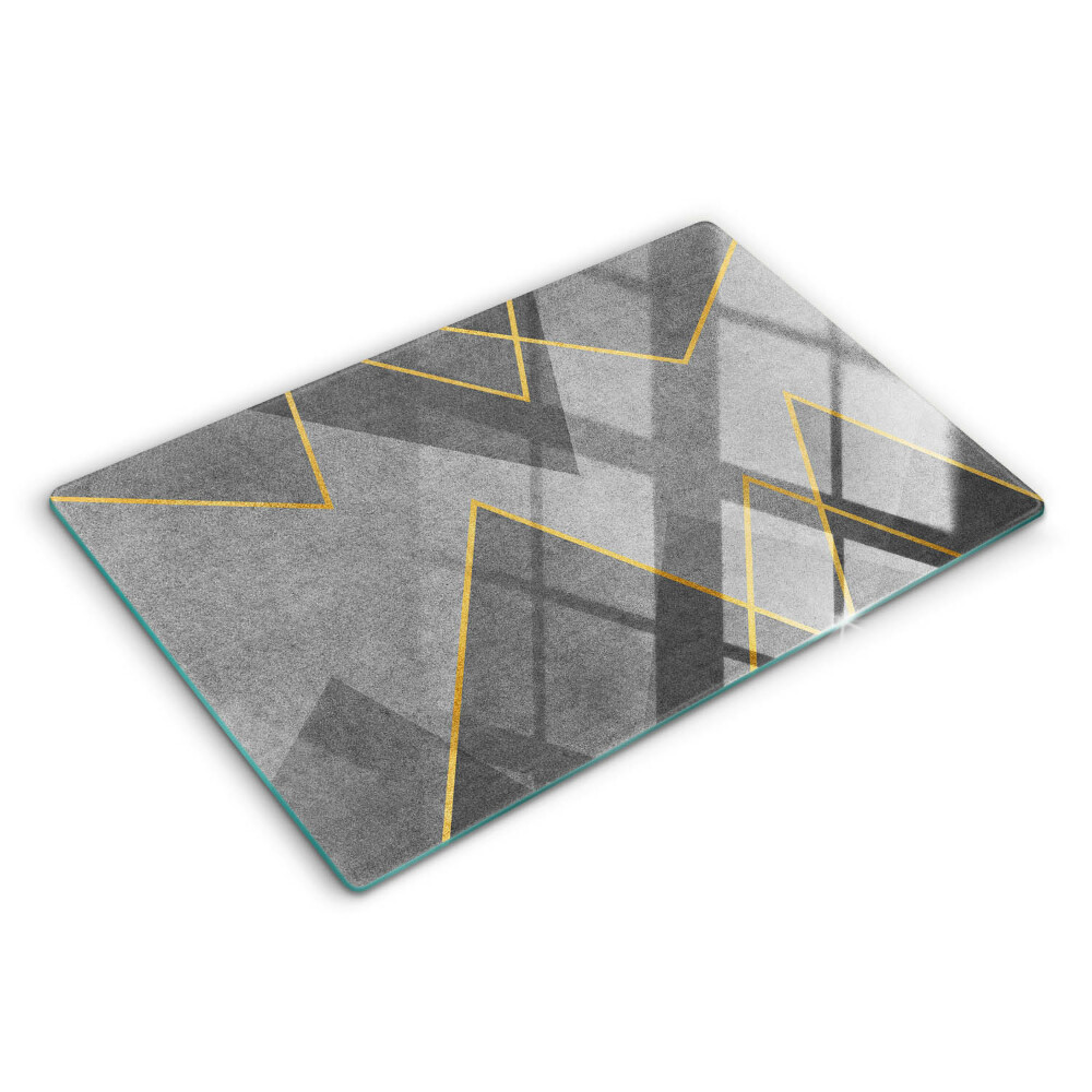 Modern placă din sticla protectie perete bucatarie Forme ascuțite 80x52 cm