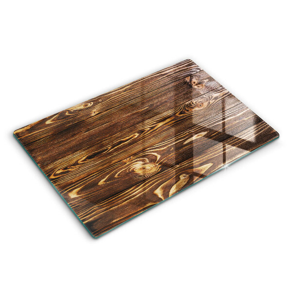 Modern placă din sticla protectie perete bucatarie Textură lemn 80x52 cm