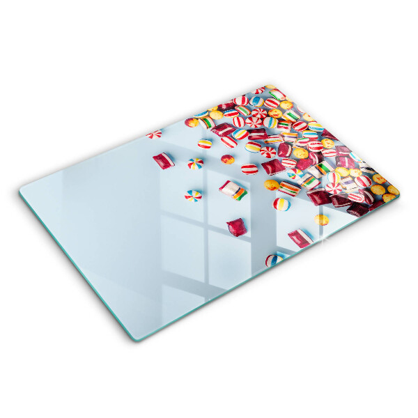 Modern placă din sticla protectie perete bucatarie Bomboane colorate 80x52 cm