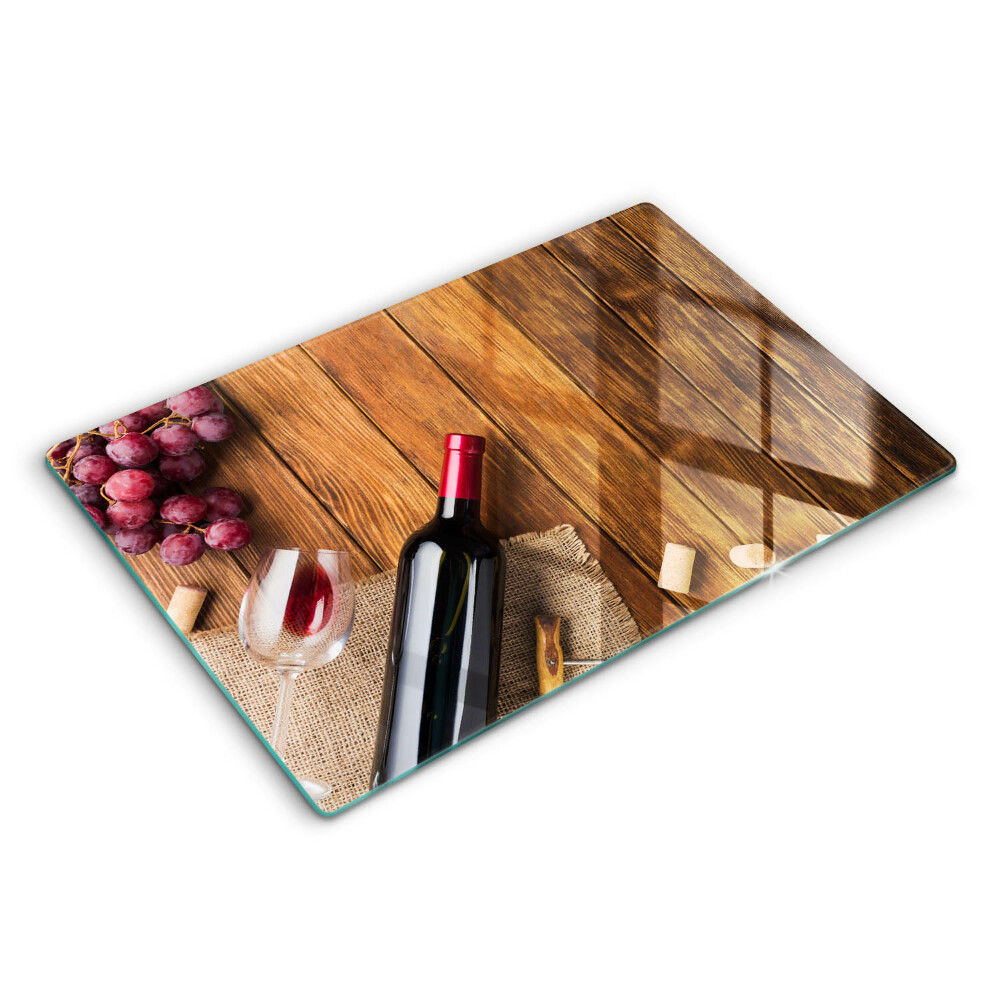 Modern placă din sticla protectie perete bucatarie O sticlă de vin roșu 80x52 cm