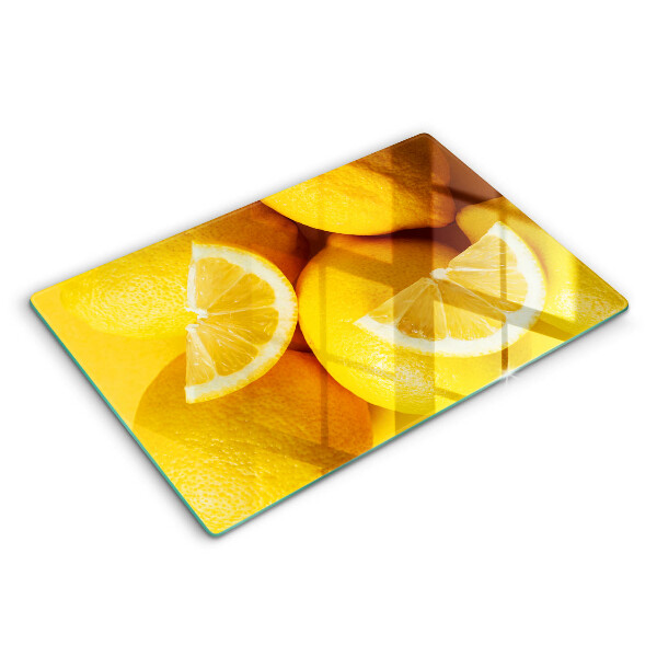 Modern placă din sticla protectie perete bucatarie Lămâi zemoase 80x52 cm
