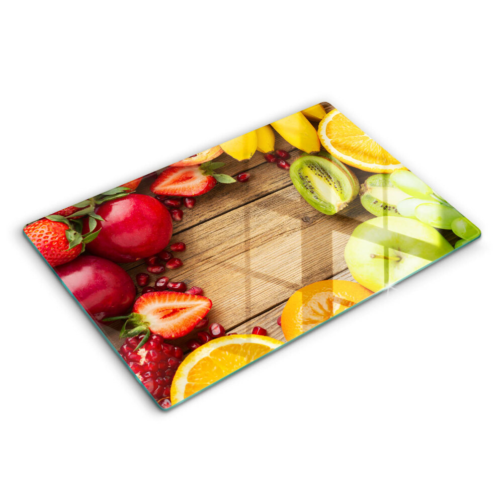 Modern placă din sticla protectie perete bucatarie Fructe proaspete 80x52 cm
