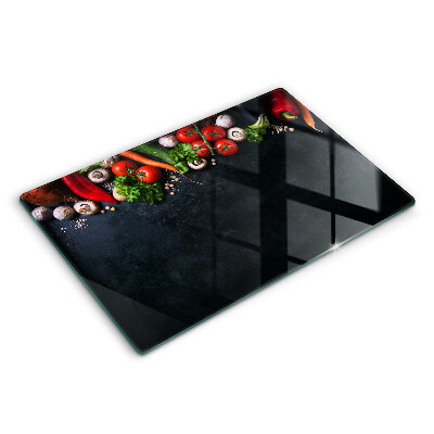 Modern placă din sticla protectie perete bucatarie Legume colorate 80x52 cm