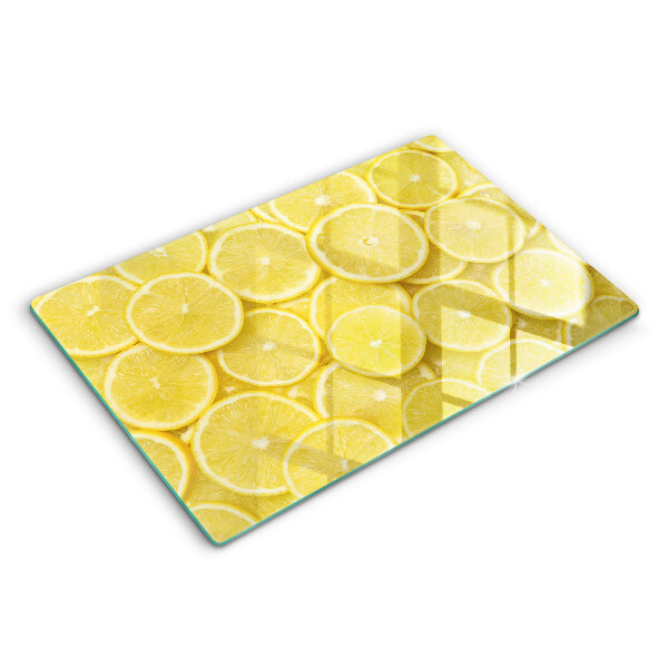Modern placă din sticla protectie perete bucatarie Fructe de lămâie 80x52 cm