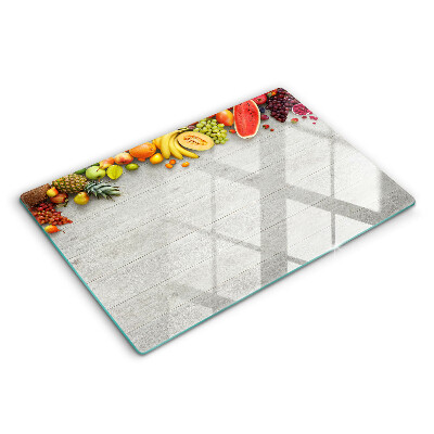 Modern placă din sticla protectie perete bucatarie Fructe pe coperți 80x52 cm