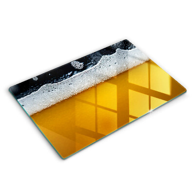 Modern placă din sticla protectie perete bucatarie Bea spumă de bere 80x52 cm