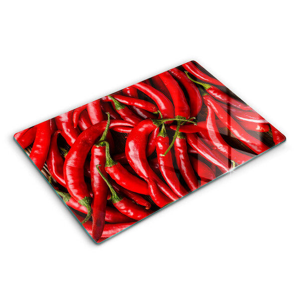 Modern placă din sticla protectie perete bucatarie Ardei iuți 80x52 cm