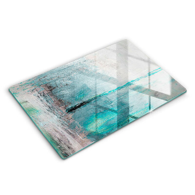 Modern placă din sticla protectie perete bucatarie Vopsea abstractă de fundal 80x52 cm