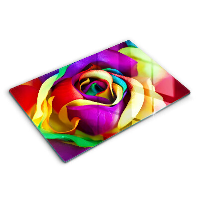 Modern placă din sticla protectie perete bucatarie Petale de trandafir colorate 80x52 cm