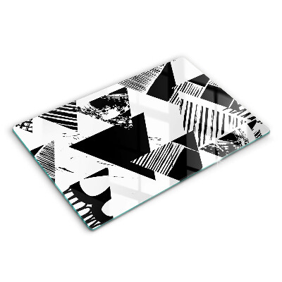 Modern placă din sticla protectie perete bucatarie Triunghiuri geometrice 80x52 cm