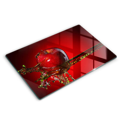 Modern placă din sticla protectie perete bucatarie Fructe de măr în apă 80x52 cm