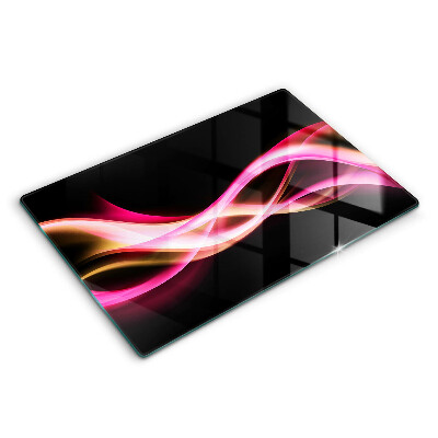 Modern placă din sticla protectie perete bucatarie Fum neon abstract 80x52 cm