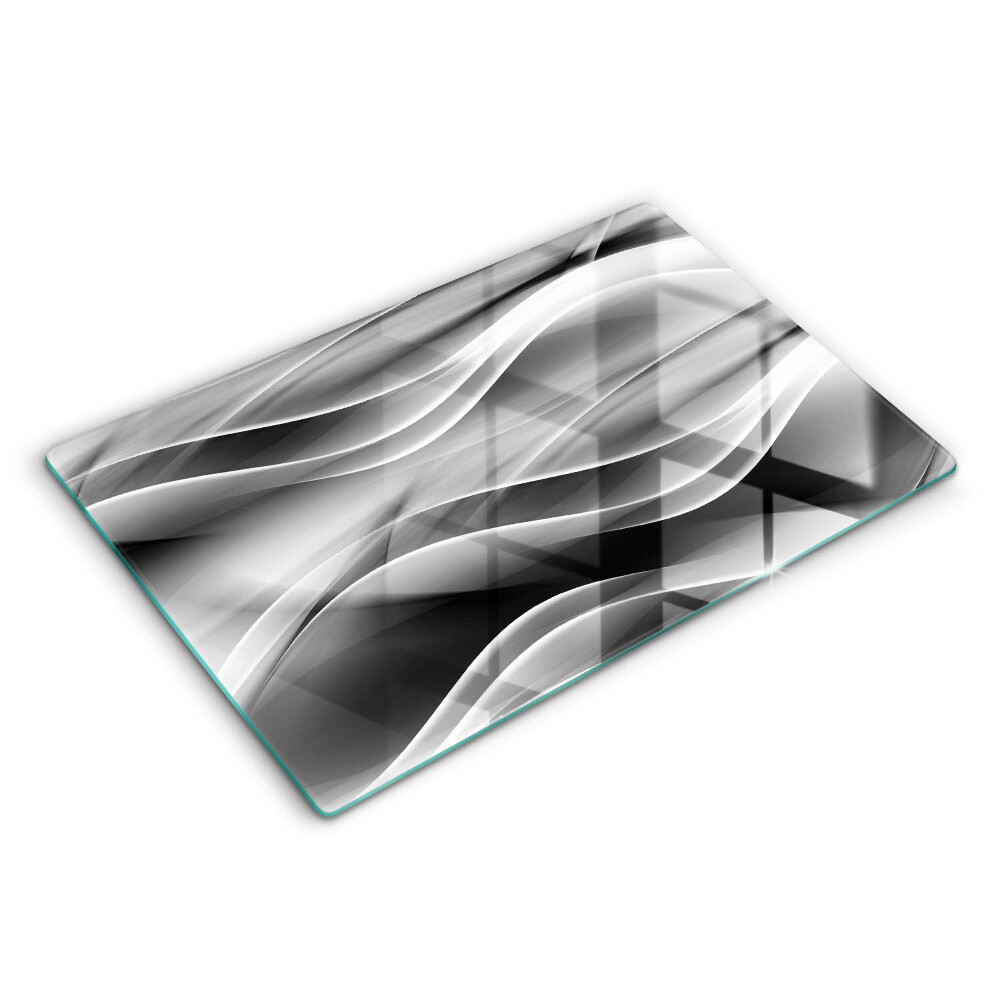 Modern placă din sticla protectie perete bucatarie Linii abstracte de fum 80x52 cm