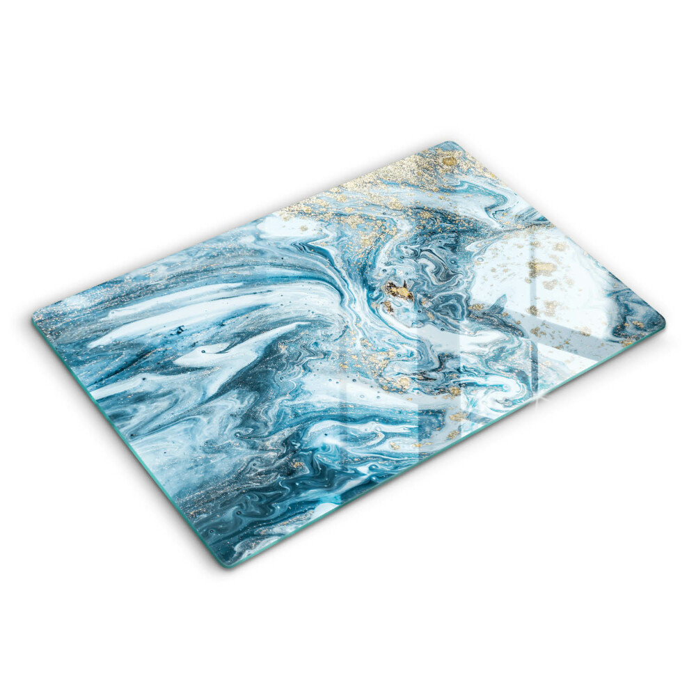 Modern placă din sticla protectie perete bucatarie Structură cu aur 80x52 cm