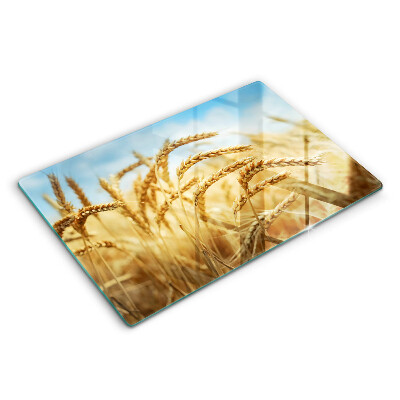 Modern placă din sticla protectie perete bucatarie Șuvițe de grâu pe câmp 80x52 cm